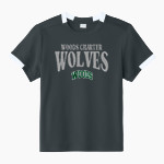 Woods Charter Wolves Sport-Tek Youth Club Short Sleeve Crew Front Thumbnail