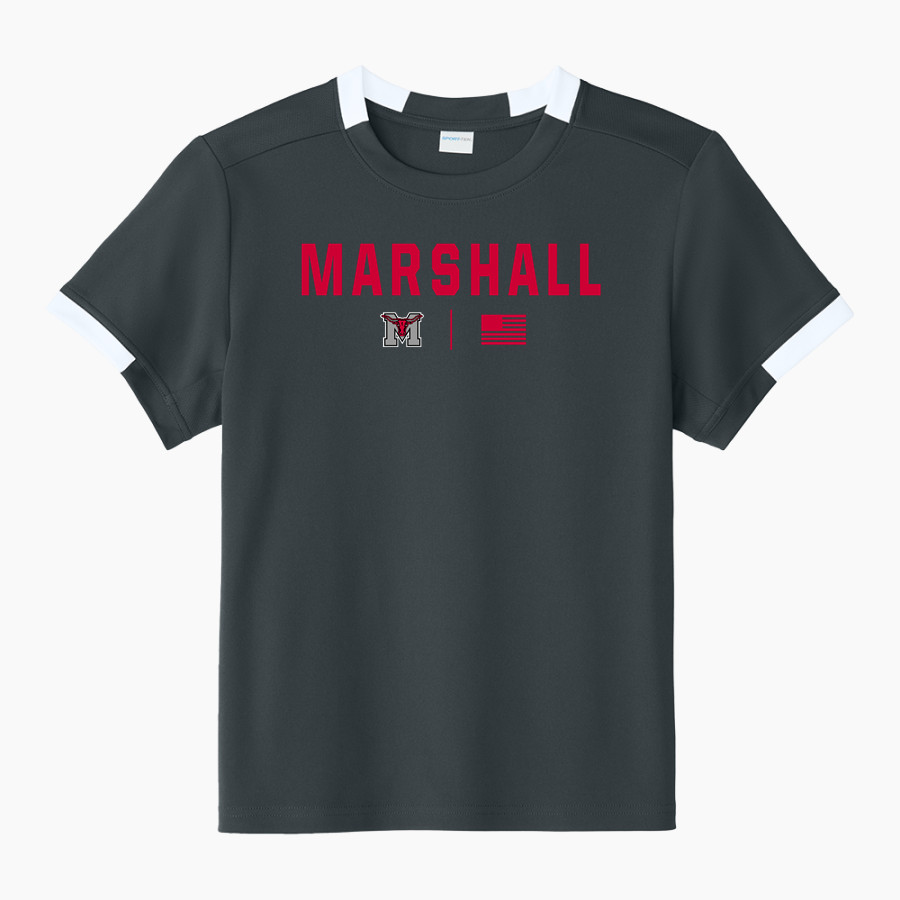 Marshall Mavericks Sport-Tek Youth Club Short Sleeve Crew