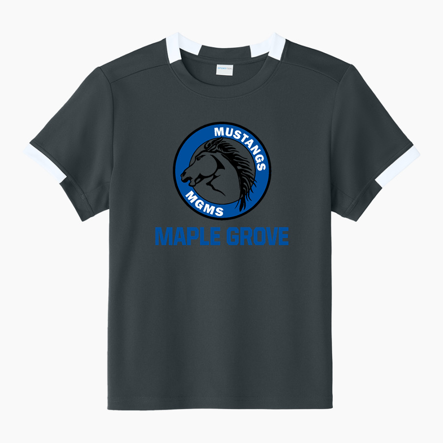 MAPLE GROVE Mustangs Sport-Tek Youth Club Short Sleeve Crew