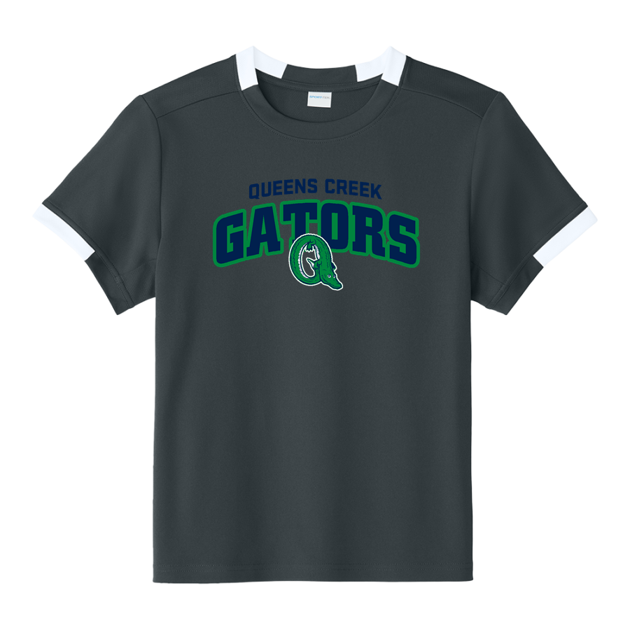 Queens Creek Gators <span class="pdp-name-mascot">Queens Creek Elementary Gators</span> Sport-Tek Youth Club Short Sleeve Crew
