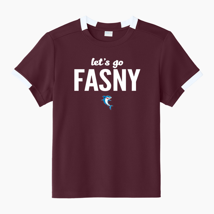 French-American School of New York - Online Store <span class="pdp-name-mascot">French-American School Sharks</span> Sport-Tek Youth Club Short Sleeve Crew