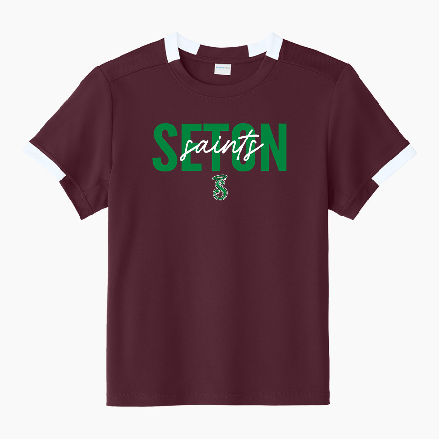 SETON HIGH SCHOOL SAINTS <span class="pdp-name-mascot">SETON SAINTS</span> Sport-Tek Youth Club Short Sleeve Crew