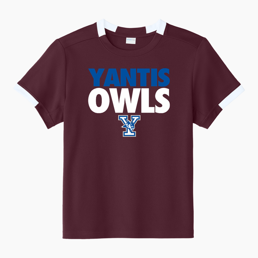 YANTIS HIGH SCHOOL OWLS Sport-Tek Youth Club Short Sleeve Crew