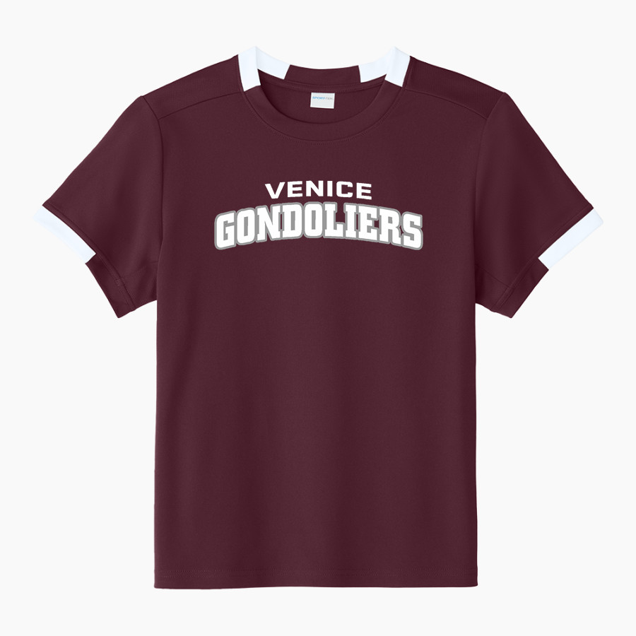 VENICE HIGH SCHOOL GONDOLIERS <span class="pdp-name-mascot">VENICE GONDOLIERS</span> Sport-Tek Youth Club Short Sleeve Crew