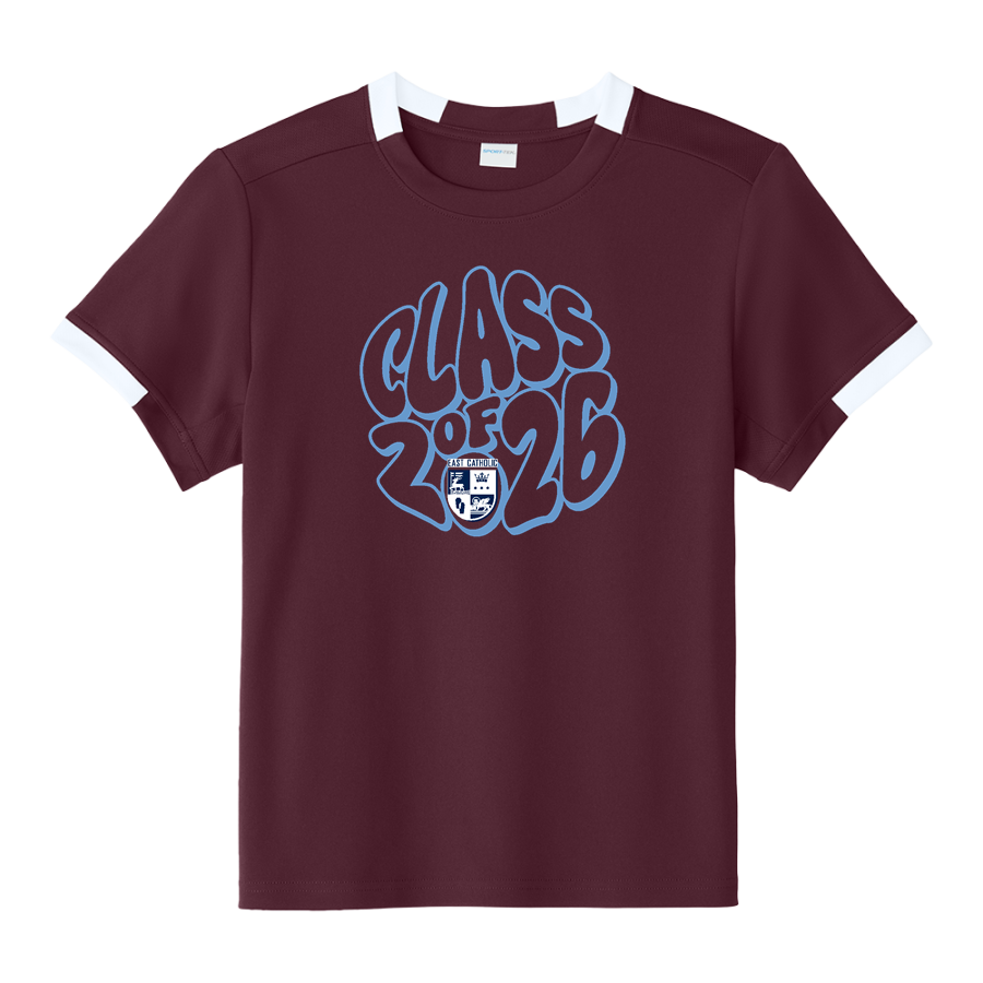 EAST CATHOLIC EAGLES ONLINE STORE <span class="pdp-name-mascot">EAST EAGLES</span> Sport-Tek Youth Club Short Sleeve Crew