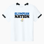 LEUZINGER HIGH SCHOOL OLYMPIANS Sport-Tek Youth Club Short Sleeve Crew Front Thumbnail