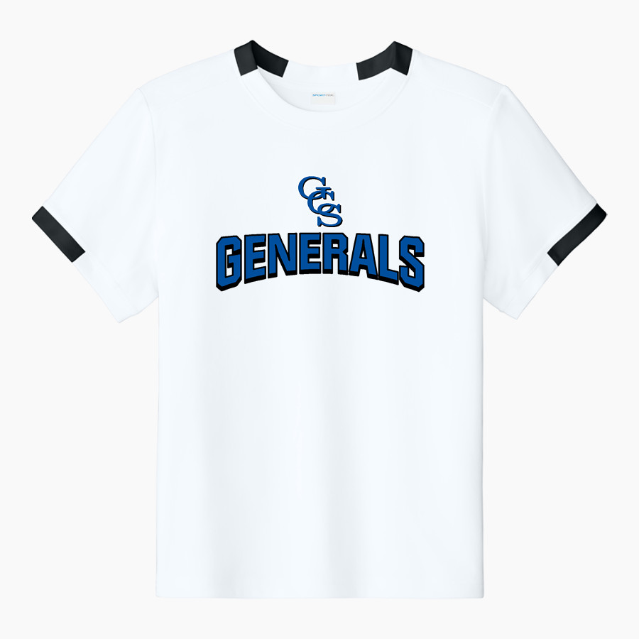 GEORGIA CHRISTIAN SCHOOL GENERALS Sport-Tek Youth Club Short Sleeve Crew