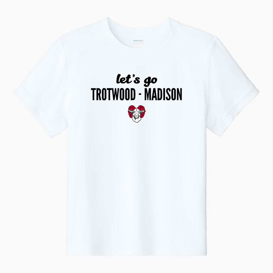 TROTWOOD-MADISON HIGH SCHOOL RAMS <span class="pdp-name-mascot">TROTWOOD - MADISON RAMS</span> Sport-Tek Youth Club Short Sleeve Crew