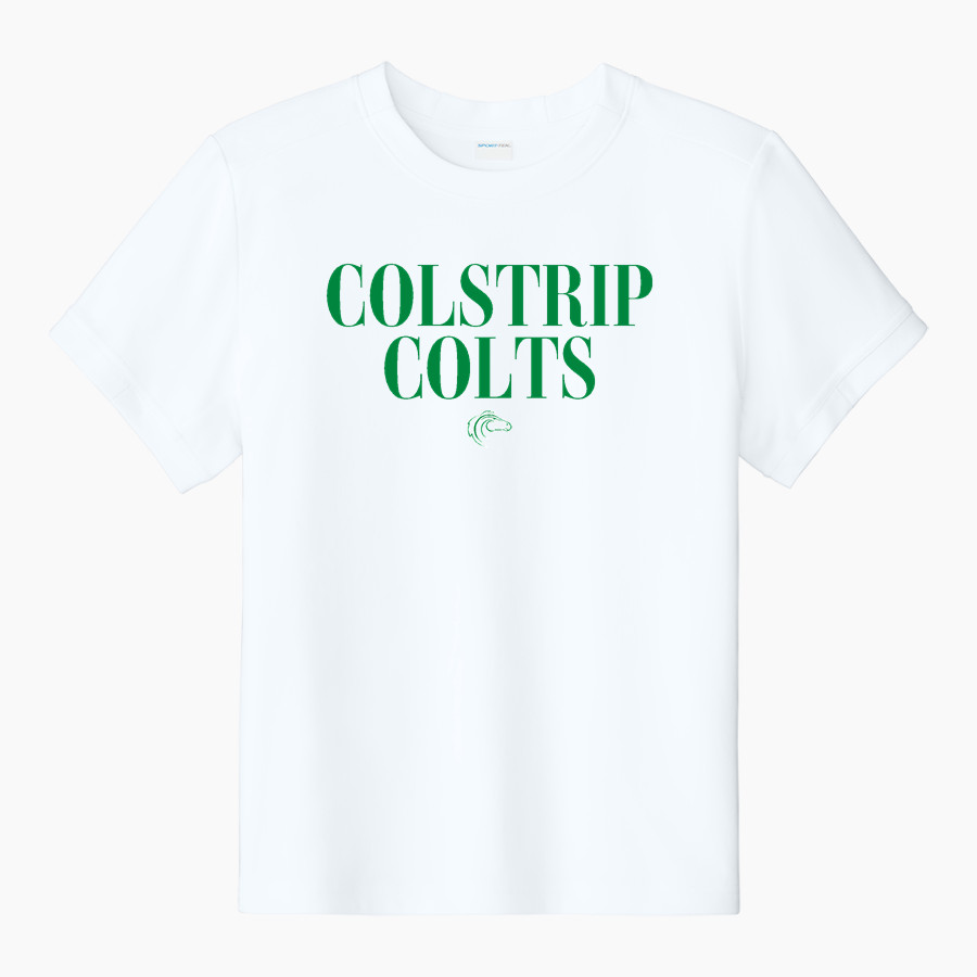 COLSTRIP HIGH SCHOOL COLTS <span class="pdp-name-mascot">COLSTRIP COLTS/FILLIES</span> Sport-Tek Youth Club Short Sleeve Crew