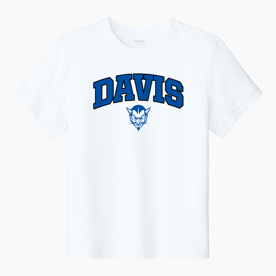 DAVIS SENIOR HIGH SCHOOL BLUE DEVILS <span class="pdp-name-mascot">DAVIS BLUE DEVILS</span> Sport-Tek Youth Club Short Sleeve Crew