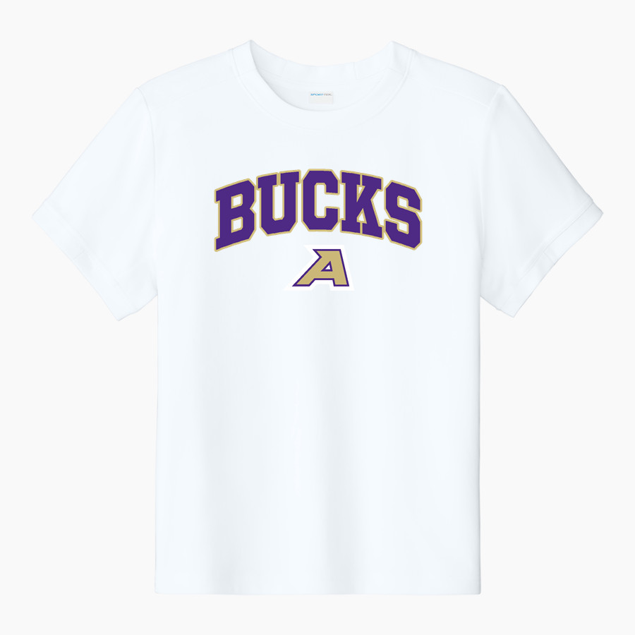 ALPINE HIGH SCHOOL BUCKS <span class="pdp-name-mascot">ALPINE BUCKS</span> Sport-Tek Youth Club Short Sleeve Crew