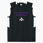 Westminster Defenders <span class="pdp-name-mascot">Westminster Defenders</span> Sport-Tek Youth Club Sleeveless V-Neck Front Thumbnail