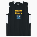 Mercy High School Tigers Online Store Sport-Tek Youth Club Sleeveless V-Neck Front Thumbnail