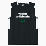 WAYLAND UNION HIGH SCHOOL WILDCATS <span class="pdp-name-mascot">WAYLAND WILDCATS</span> Sport-Tek Youth Club Sleeveless V-Neck Front Thumbnail