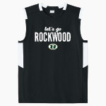 ROCKWOOD HIGH SCHOOL TIGERS Sport-Tek Youth Club Sleeveless V-Neck Front Thumbnail