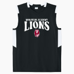 MORAVIAN ACADEMY LIONS <span class="pdp-name-mascot">MORAVIAN ACADEMY LIONS</span> Sport-Tek Youth Club Sleeveless V-Neck Front Thumbnail