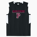 PERRY HIGH SCHOOL MAROONS Sport-Tek Youth Club Sleeveless V-Neck Front Thumbnail