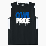 YANTIS HIGH SCHOOL OWLS Sport-Tek Youth Club Sleeveless V-Neck Front Thumbnail