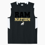 HIGHLAND HIGH SCHOOL RAMS <span class="pdp-name-mascot">HIGHLAND RAMS</span> Sport-Tek Youth Club Sleeveless V-Neck Front Thumbnail