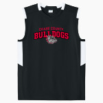 CHASE COUNTY HIGH SCHOOL BULLDOGS <span class="pdp-name-mascot">CHASE COUNTY BULLDOGS</span> Sport-Tek Youth Club Sleeveless V-Neck Front Thumbnail