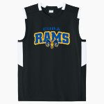 CUBA HIGH SCHOOL RAMS Sport-Tek Youth Club Sleeveless V-Neck Front Thumbnail