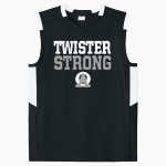 OLDENBURG ACADEMY TWISTERS Sport-Tek Youth Club Sleeveless V-Neck Front Thumbnail