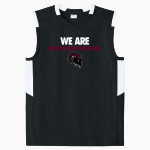 New Life Christian School Rams Sport-Tek Youth Club Sleeveless V-Neck Front Thumbnail