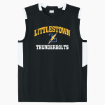 LITTLESTOWN HIGH SCHOOL THUNDERBOLTS Sport-Tek Youth Club Sleeveless V-Neck Front Thumbnail