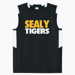 SEALY HIGH SCHOOL TIGERS <span class="pdp-name-mascot">SEALY TIGERS</span> Sport-Tek Youth Club Sleeveless V-Neck Front Thumbnail