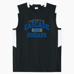 Cascade Kodiaks Sport-Tek Youth Club Sleeveless V-Neck Front Thumbnail