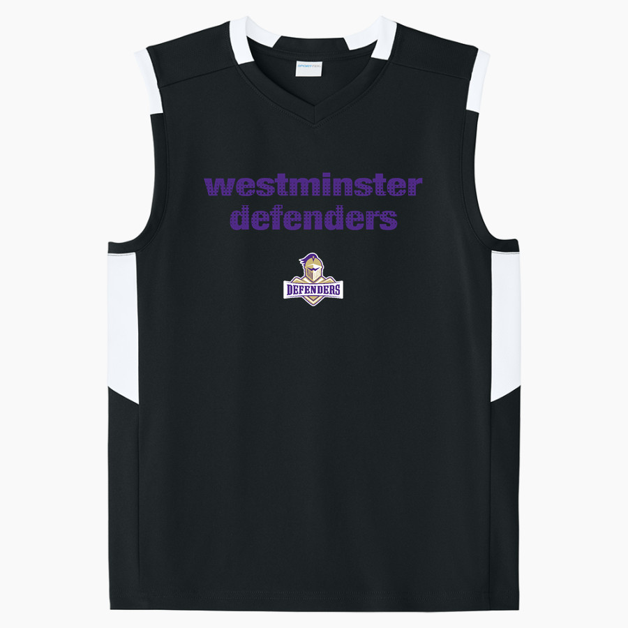 Westminster Defenders <span class="pdp-name-mascot">Westminster Defenders</span> Sport-Tek Youth Club Sleeveless V-Neck