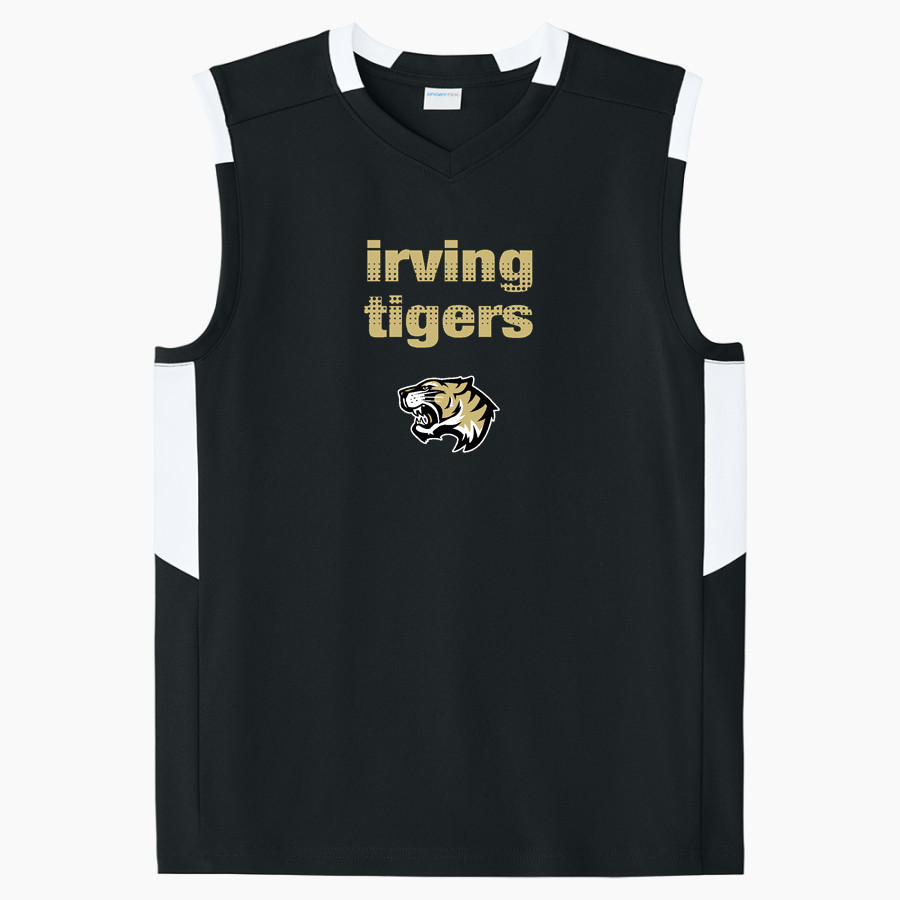 IRVING HIGH SCHOOL TIGERS <span class="pdp-name-mascot">IRVING TIGERS</span> Sport-Tek Youth Club Sleeveless V-Neck