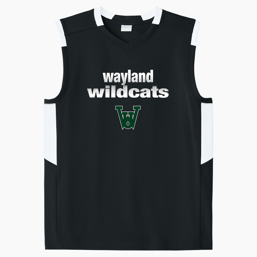 WAYLAND UNION HIGH SCHOOL WILDCATS <span class="pdp-name-mascot">WAYLAND WILDCATS</span> Sport-Tek Youth Club Sleeveless V-Neck