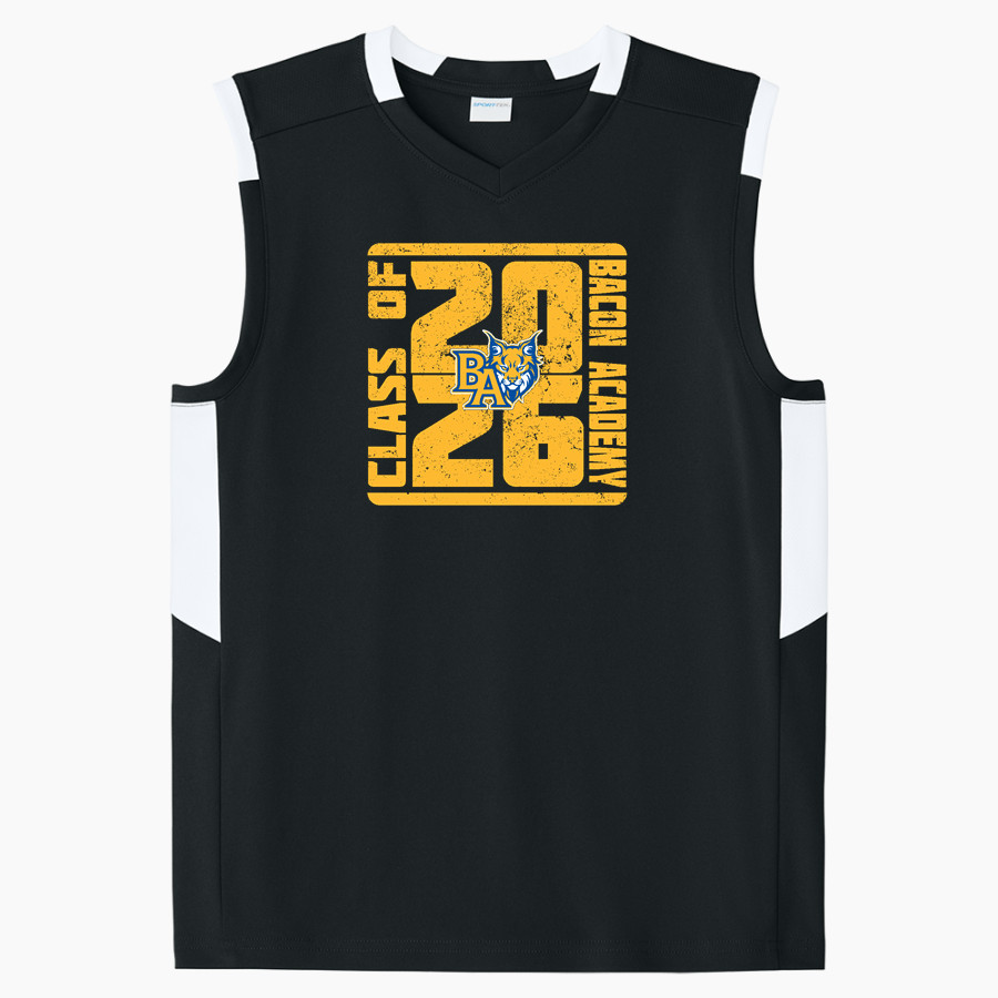 BACON ACADEMY BOBCATS Sport-Tek Youth Club Sleeveless V-Neck