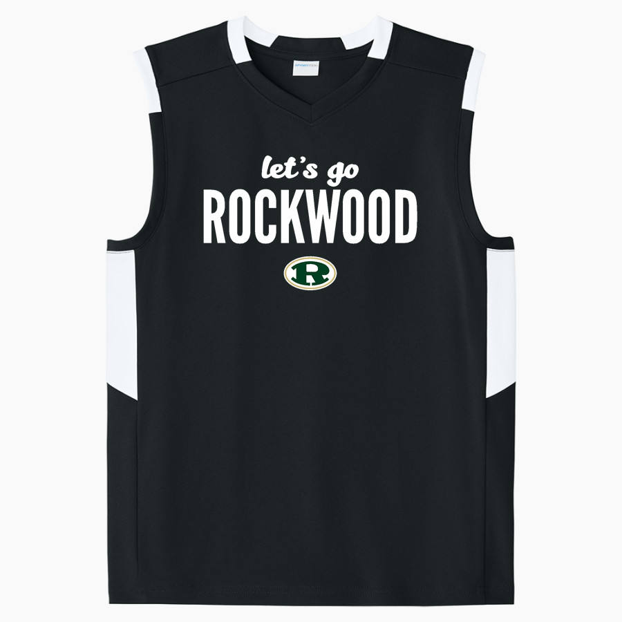 ROCKWOOD HIGH SCHOOL TIGERS Sport-Tek Youth Club Sleeveless V-Neck