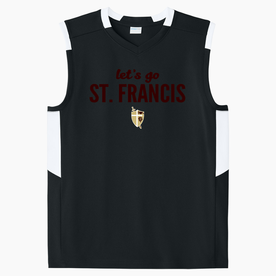 St. FRANCIS HIGH SCHOOL GOLDEN KNIGHTS <span class="pdp-name-mascot">SAINT FRANCIS GOLDEN KNIGHTS</span> Sport-Tek Youth Club Sleeveless V-Neck