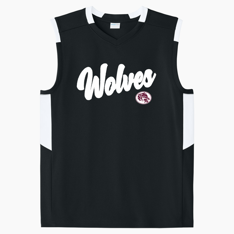 WINNECONNE HIGH SCHOOL WOLVES <span class="pdp-name-mascot">WINNECONNE WOLVES</span> Sport-Tek Youth Club Sleeveless V-Neck