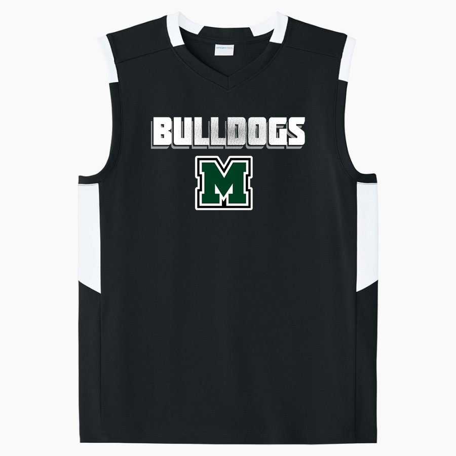 MELBOURNE HIGH SCHOOL BULLDOGS <span class="pdp-name-mascot">MELBOURNE BULLDOGS</span> Sport-Tek Youth Club Sleeveless V-Neck