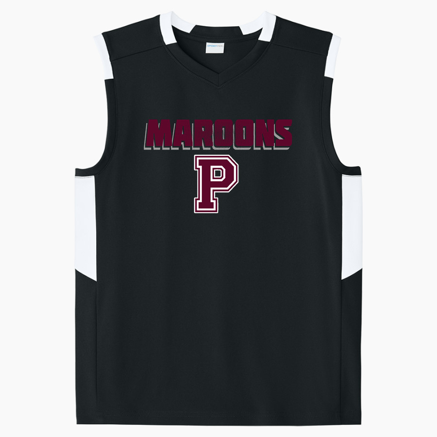 PERRY HIGH SCHOOL MAROONS Sport-Tek Youth Club Sleeveless V-Neck