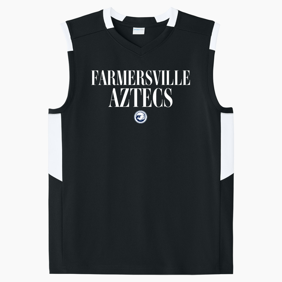 FARMERSVILLE HIGH SCHOOL AZTECS <span class="pdp-name-mascot">FARMERSVILLE AZTECS</span> Sport-Tek Youth Club Sleeveless V-Neck