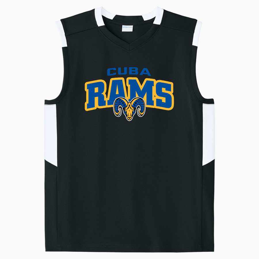 CUBA HIGH SCHOOL RAMS Sport-Tek Youth Club Sleeveless V-Neck