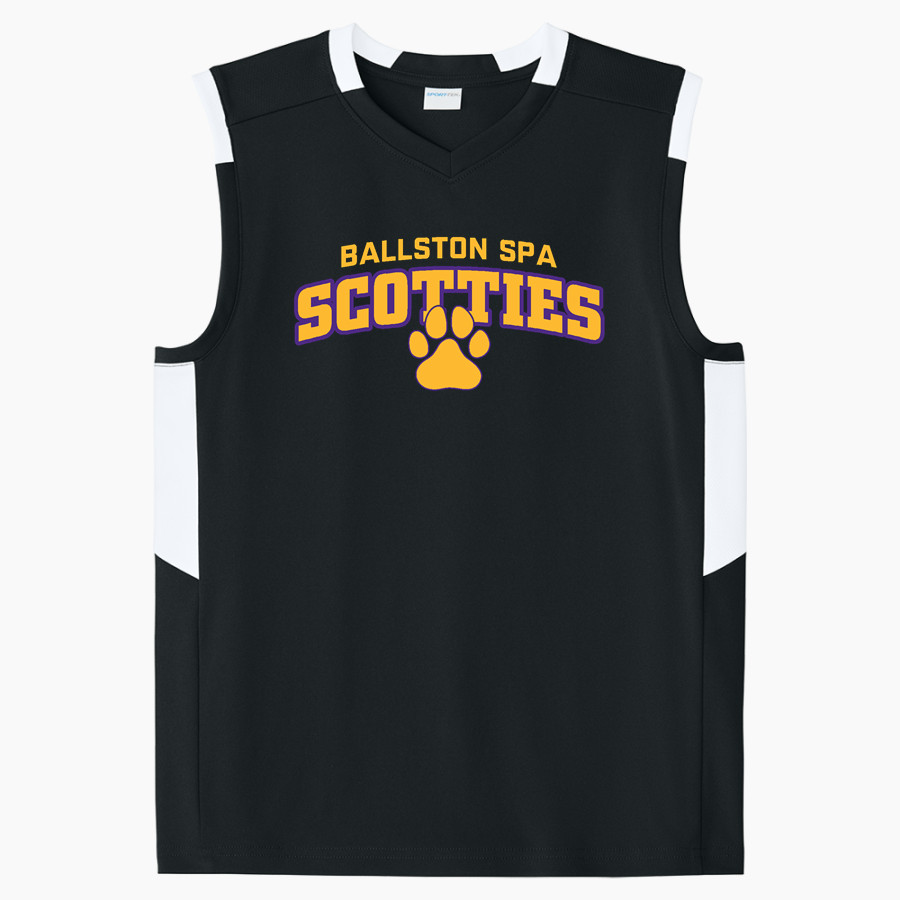 Ballston Spa Scotties The Official Online Store <span class="pdp-name-mascot">Baaston Spa Scotties</span> Sport-Tek Youth Club Sleeveless V-Neck