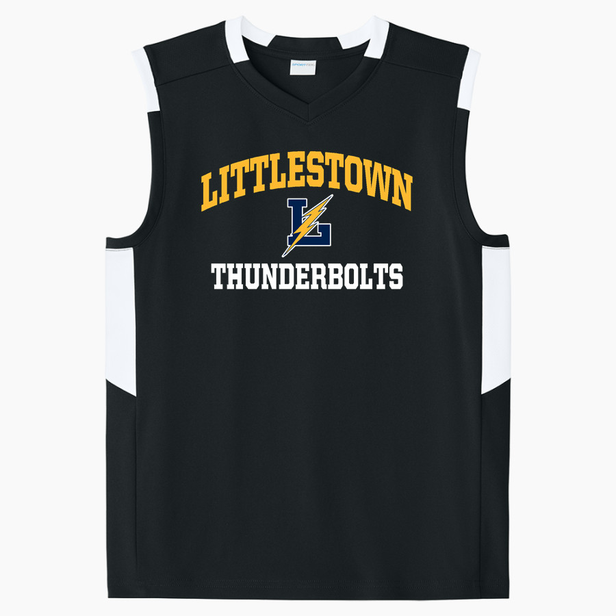 LITTLESTOWN HIGH SCHOOL THUNDERBOLTS Sport-Tek Youth Club Sleeveless V-Neck
