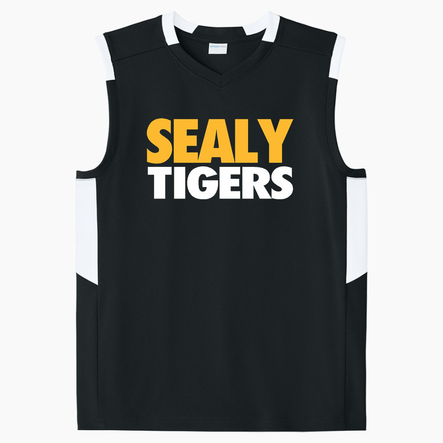 SEALY HIGH SCHOOL TIGERS <span class="pdp-name-mascot">SEALY TIGERS</span> Sport-Tek Youth Club Sleeveless V-Neck