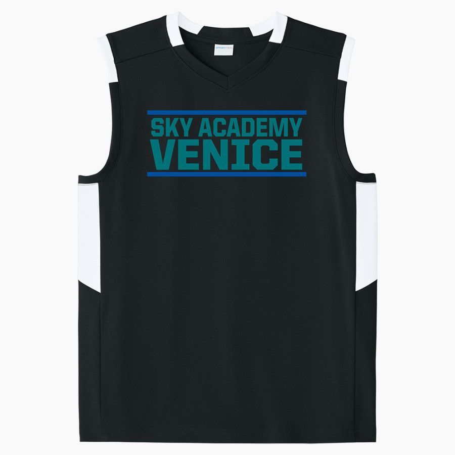 SKY Academy Venice Sport-Tek Youth Club Sleeveless V-Neck