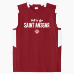 SAINT ANSGAR HIGH SCHOOL SAINTS <span class="pdp-name-mascot">SAINT ANSGAR SAINTS</span> Sport-Tek Youth Club Sleeveless V-Neck Front Thumbnail