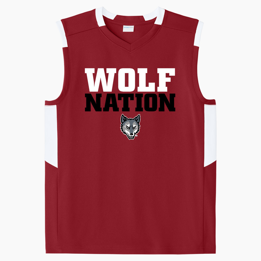 Niles West Wolves <span class="pdp-name-mascot">Niles West Wolves</span> Sport-Tek Youth Club Sleeveless V-Neck