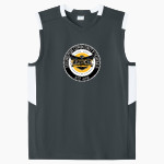 Irvington Community Schools Online Store <span class="pdp-name-mascot">Irvington Community Schools Ravens</span> Sport-Tek Youth Club Sleeveless V-Neck Front Thumbnail