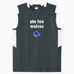PBS HSA Wolves Sport-Tek Youth Club Sleeveless V-Neck Front Thumbnail
