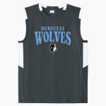 Renzulli Academy Wolves official online store <span class="pdp-name-mascot">Renzulli Wolves</span> Sport-Tek Youth Club Sleeveless V-Neck Front Thumbnail